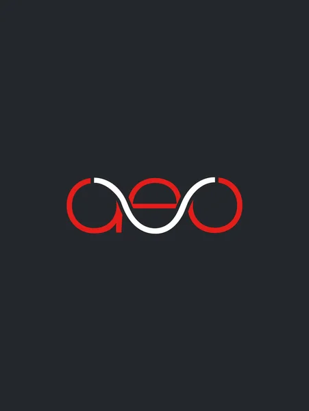 Aeo Bokstäver Logotypdesign För Visitkort Vektor Illustration — Stock vektor