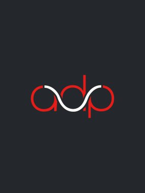 ADP harf logo tasarım kartvizit, vektör, illüstrasyon   