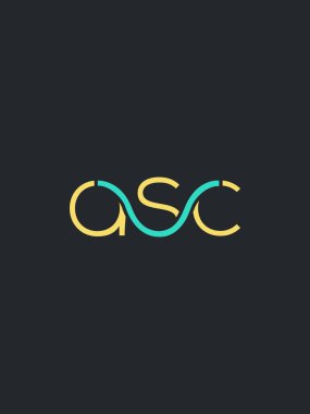 kartvizit, vektör, illüstrasyon için ASC harf logo tasarım   