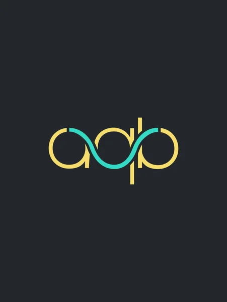Aqb Lettere Logo Design Biglietto Visita Vettore Illustrazione — Vettoriale Stock
