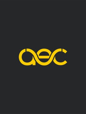 AEC harf logo tasarım kartvizit, vektör, illüstrasyon   