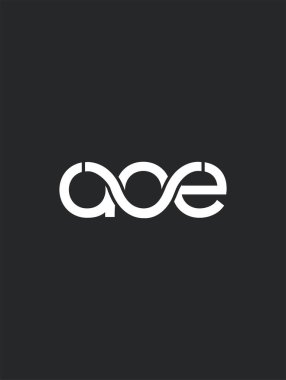 AoE harf logo tasarım kartvizit, vektör, illüstrasyon   