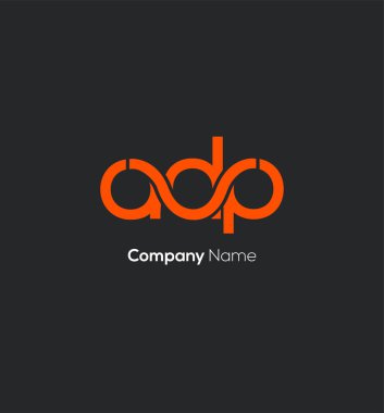 ADP harf logo tasarım kartvizit, vektör, illüstrasyon   