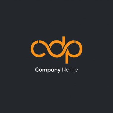 cdp harf iş logosu, vektör illüstrasyon