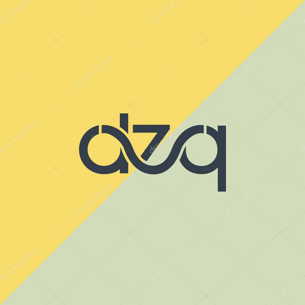 DZQ business card template on two-toned background, template illustration