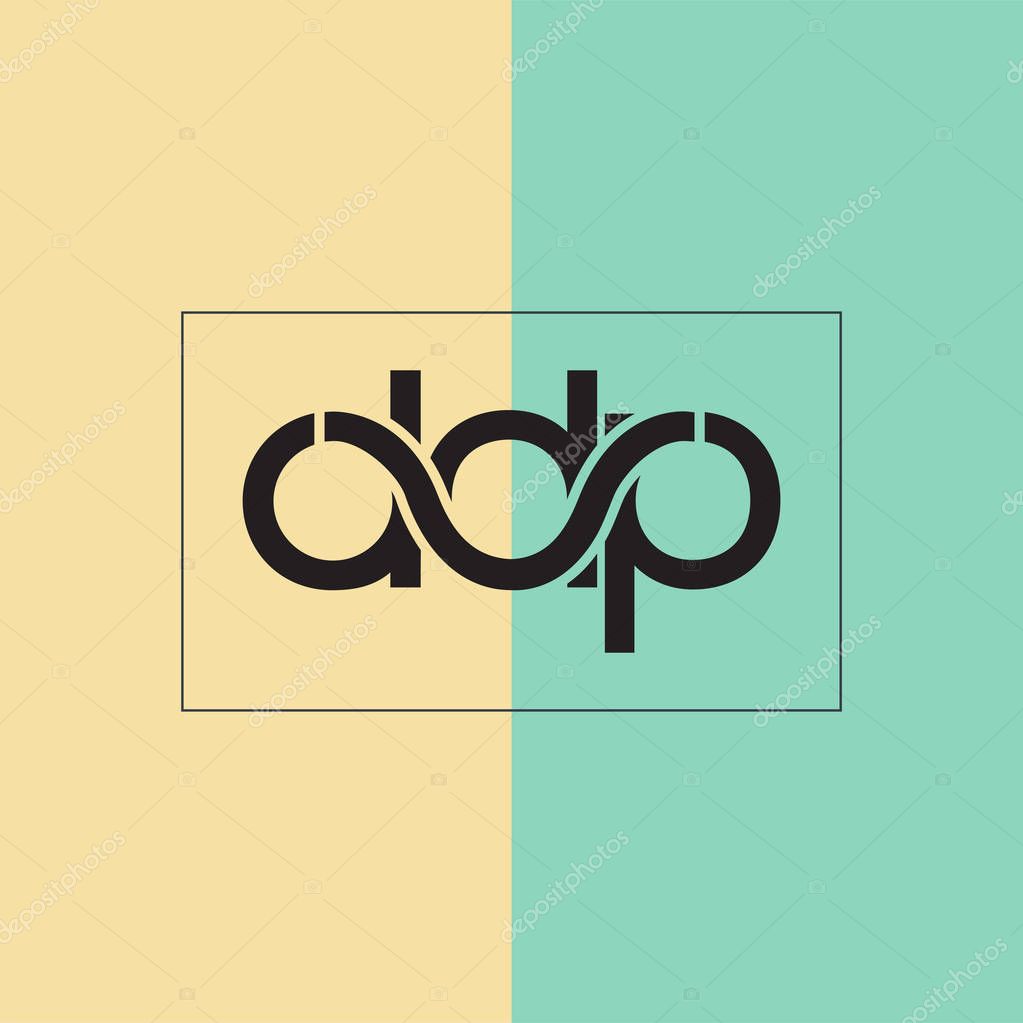 DDP business card template on two-toned background, template illustration