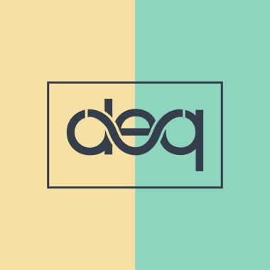 İki tonlu arka planda DEQ kartvizit şablonu