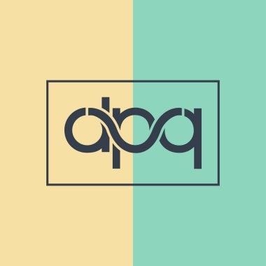 İki tonlu arka planda DPQ kartvizit şablonu