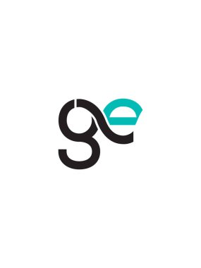 Kartvizit, vektör ve illüstrasyon için Ge harfleri logo tasarımı   