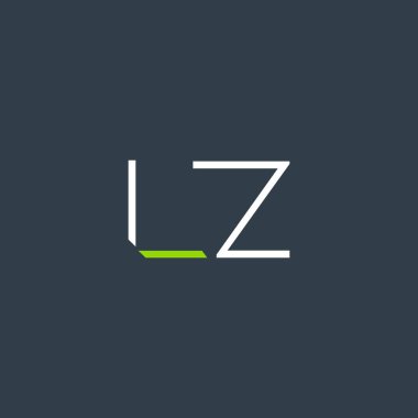 İki tonlu arka planda Lz kartviziti şablonu