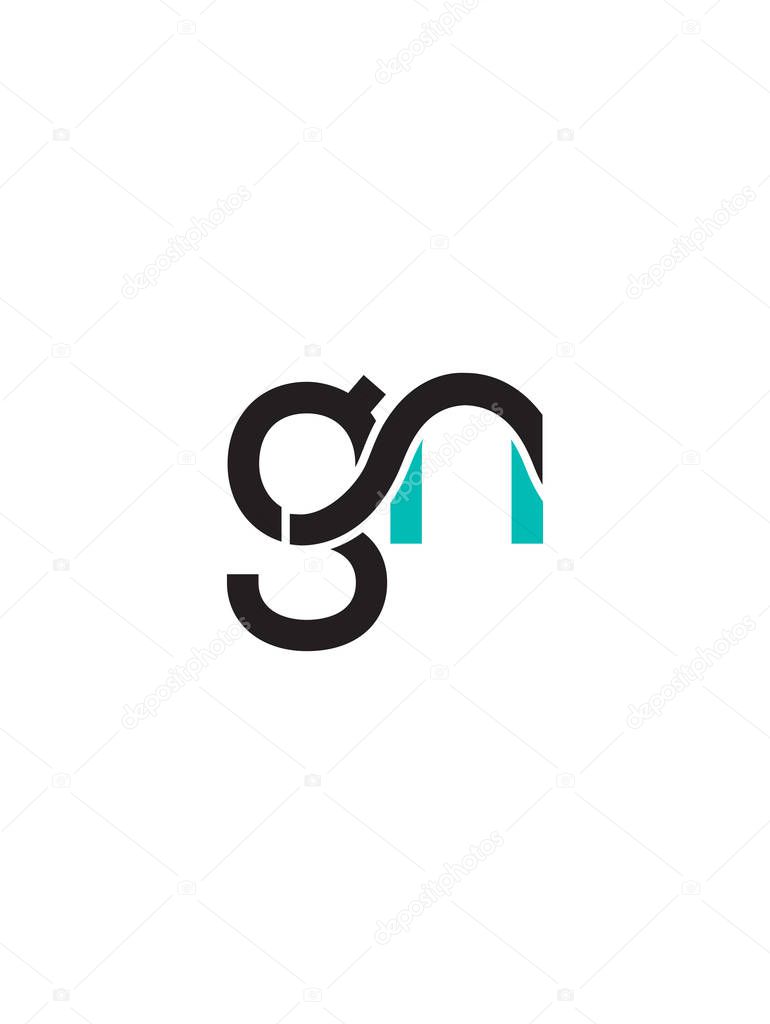 GN letters logo design for business card, vector, illustration