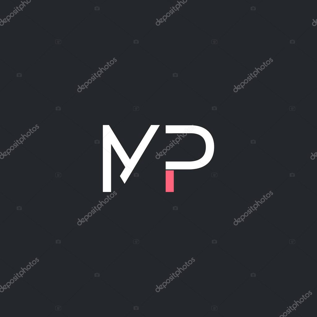 MP business card template on two-toned background