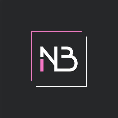 N B Ortak logo tasarım vektör şablonu