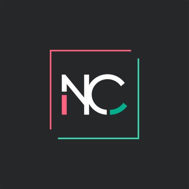 N C Ortak logo tasarım vektör şablonu