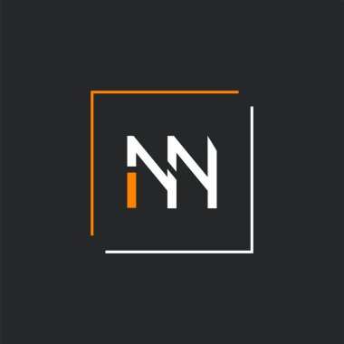 N Ortak logo tasarım vektör şablonu