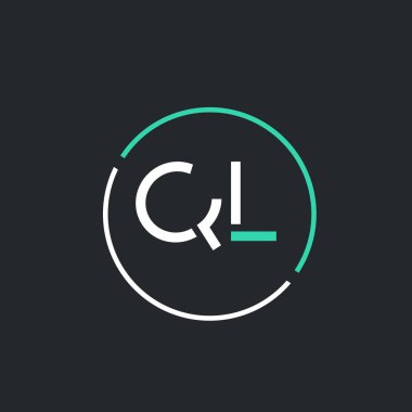 Q ve L harfleri birleşik logo tasarım vektör şablonu