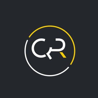 Q ve R harfleri birleşik logo tasarım vektör şablonu