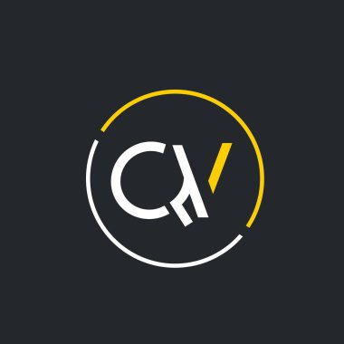 Q ve V harfleri birleşik logo tasarım vektör şablonu