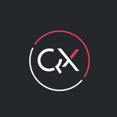 Q ve X harfleri birleşik logo tasarım vektör şablonu