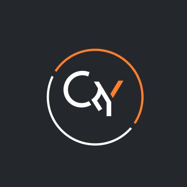 Q ve Y harfleri birleşik logo tasarım vektör şablonu