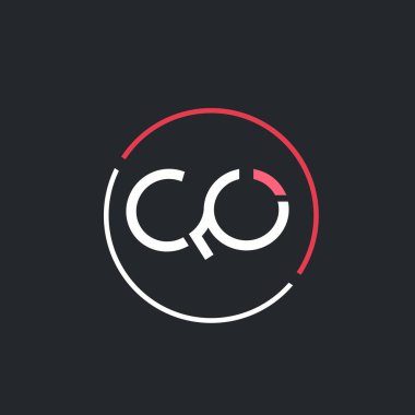 Q ve O harfleri birleşik logo tasarım vektör şablonu