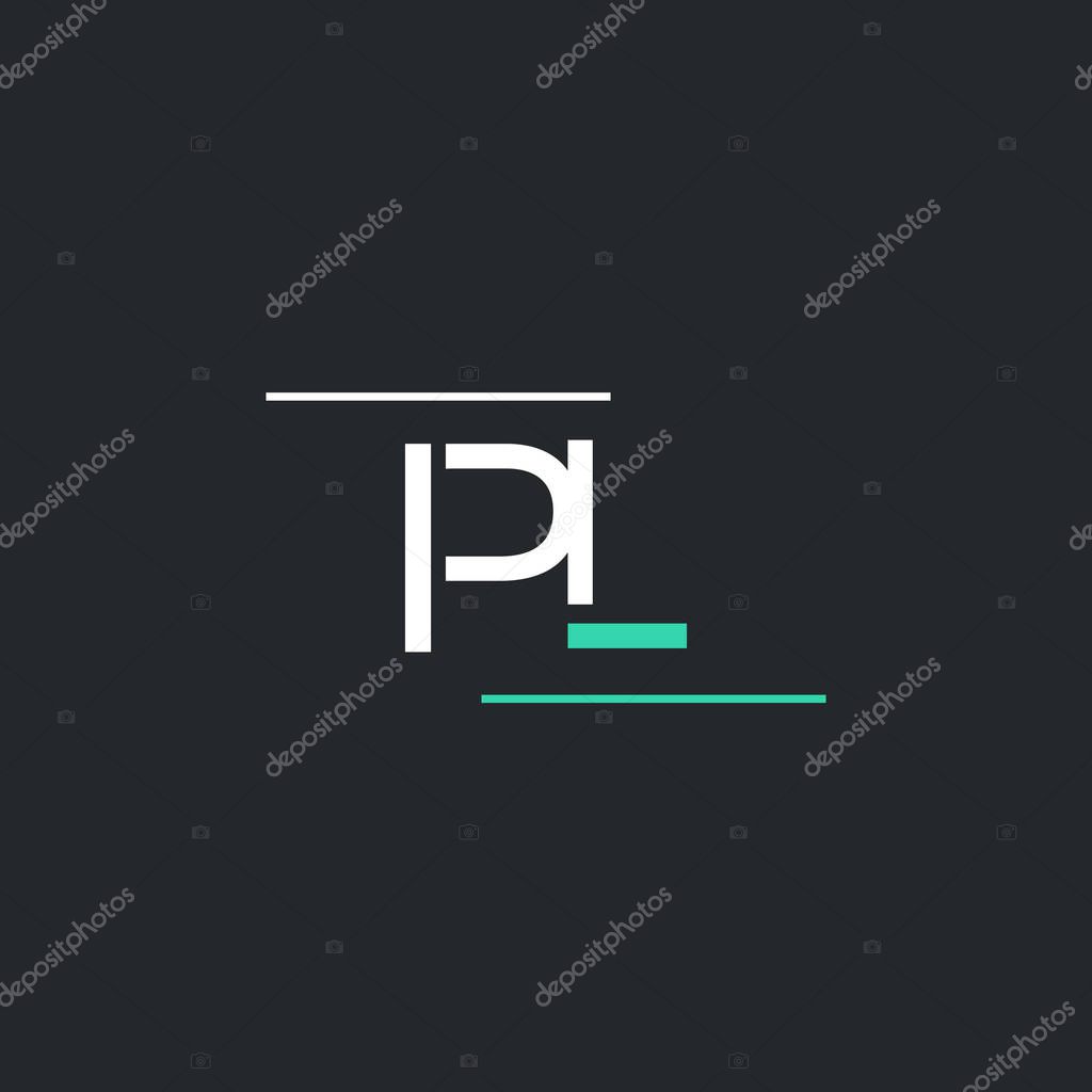 P and L  letters joint logo design vector template