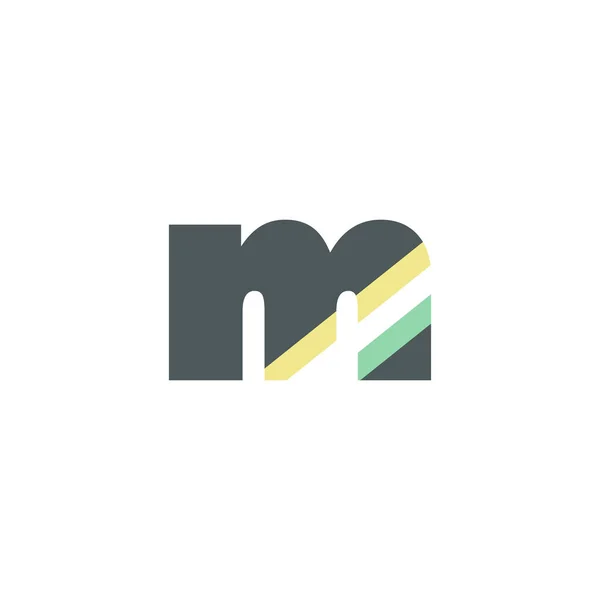 白を基調としたM文字のロゴ — ストックベクタ