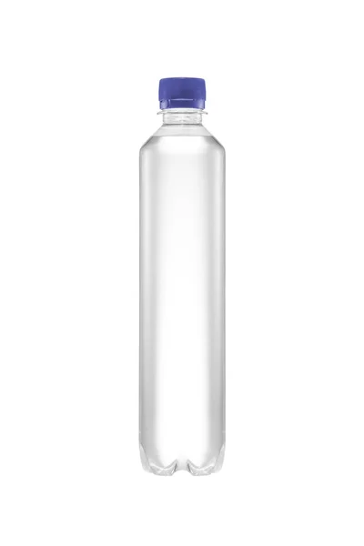 Пластикова Пляшка Води Білому Фоні Ізольована Стокове Зображення