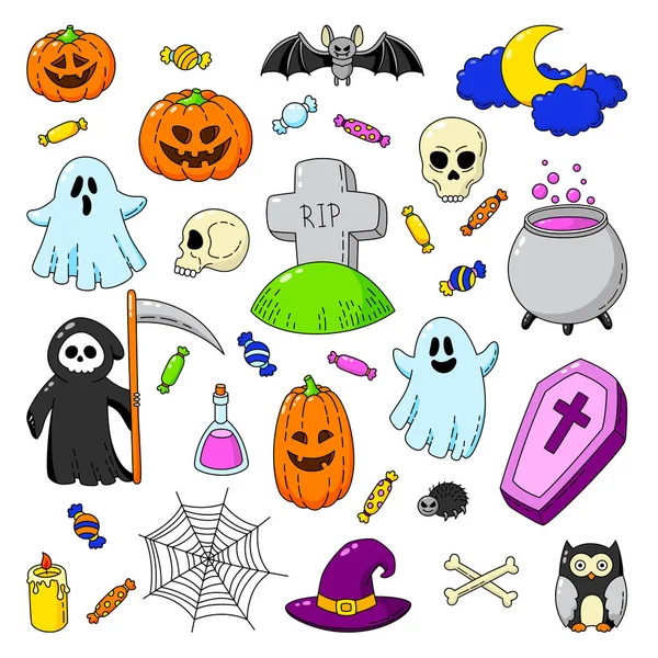 Arka plan, duvar kağıdı, şablon vektör karikatür Doodle Icons Set