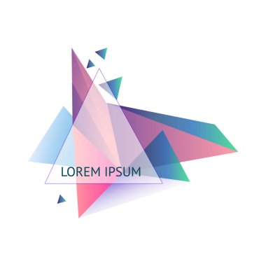 Vektör çizim. Soyut üçgen arka plan kümesi