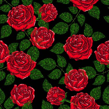 Vektör çiçek süsleme siyah arka plan üzerine. Baskı, tekstil, tasarım şablonu