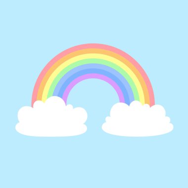 Çizgi film arka plan ile şirin bulutlar. Vektör doku.