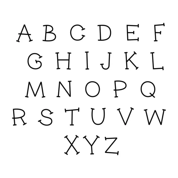 Милий мультиплікаційний алфавіт. Вектор смішний шрифт. Ілюстрація Doodle — стоковий вектор