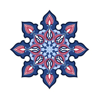 Arapça Çiçek Çerçeve. Geleneksel İslami Tasarım. Hint genelgesi
