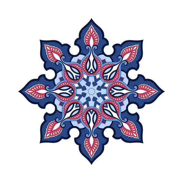 Arabisk blommig ram. Traditionell islamisk design. Indiskt cirkulär Royaltyfria Stockvektorer