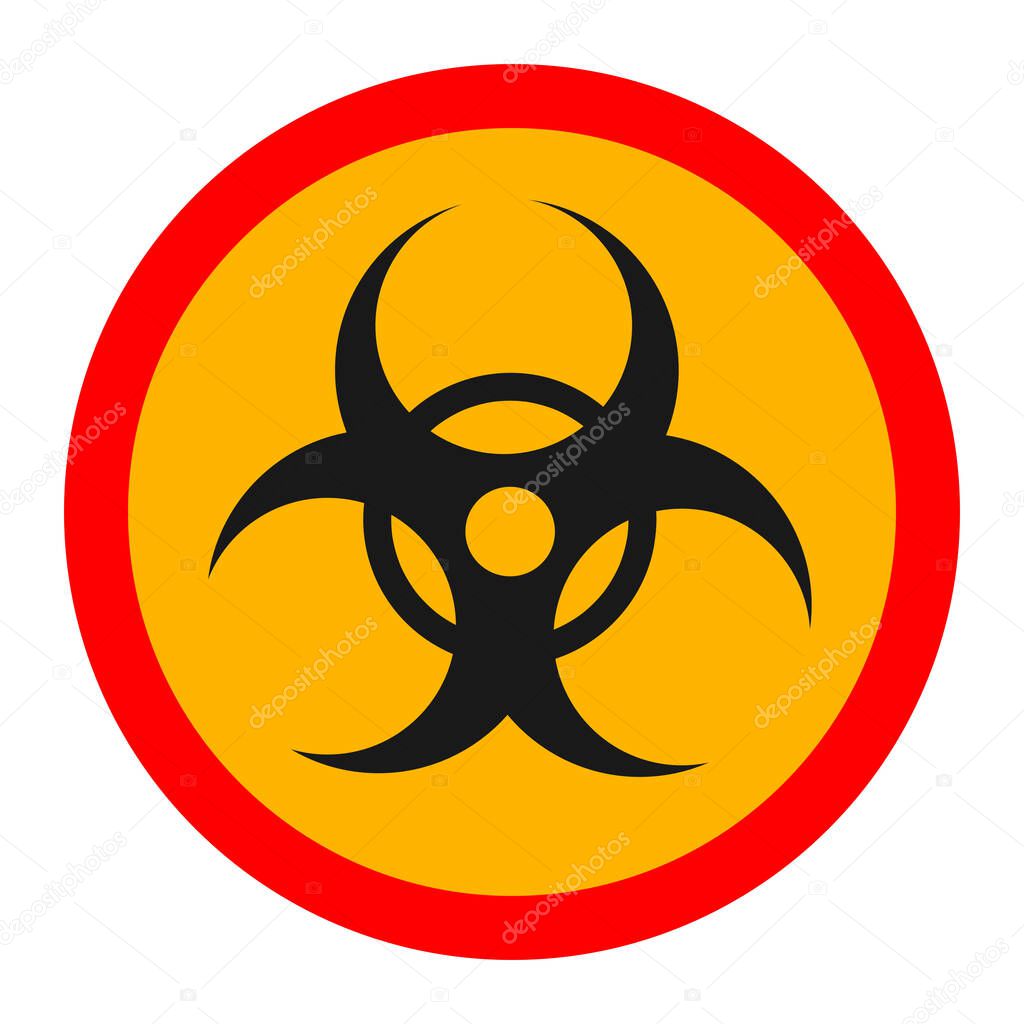 Radiation Hazard Warning Symbol Vector Logo, Danger Sign Illustration