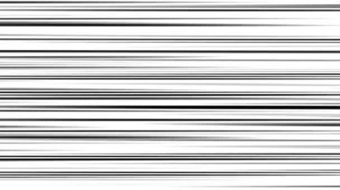 Siyah ve beyaz yatay hız çizgileri hızla hareket ediyor. Kusursuz döngü canlandırması.