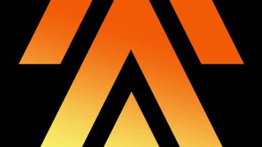 Yukarı doğru turuncu ve sarı ok şekilli animasyon.