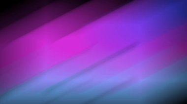 Yumuşak, akıcı köşegen çizgileri içeren soyut hareket arkaplanı koyu bir arkaplan üzerinde mor, mavi ve pembe ışık.