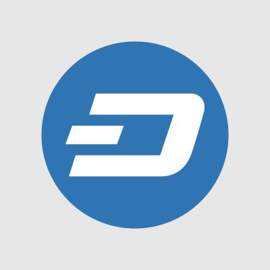 İzole dash sikke vektör işareti