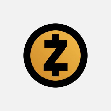 İzole Zcash simge vektör
