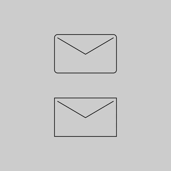 Mail Pictogram Ontwerp Vector Geïsoleerd — Stockvector