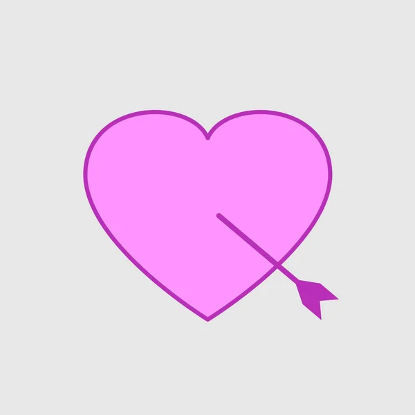 Corazón Icono Signo Vector Aislado — Vector de stock