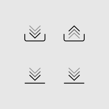 Download ve upload simge vektör