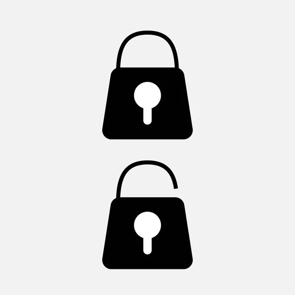 Lock Unlock Icon Design Isolated — Stock Vector