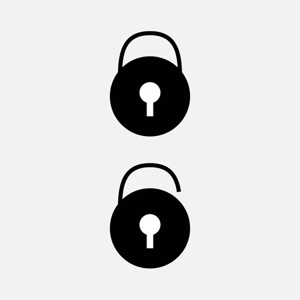 Lock Unlock Icon Vector Design Isolated — Stock Vector