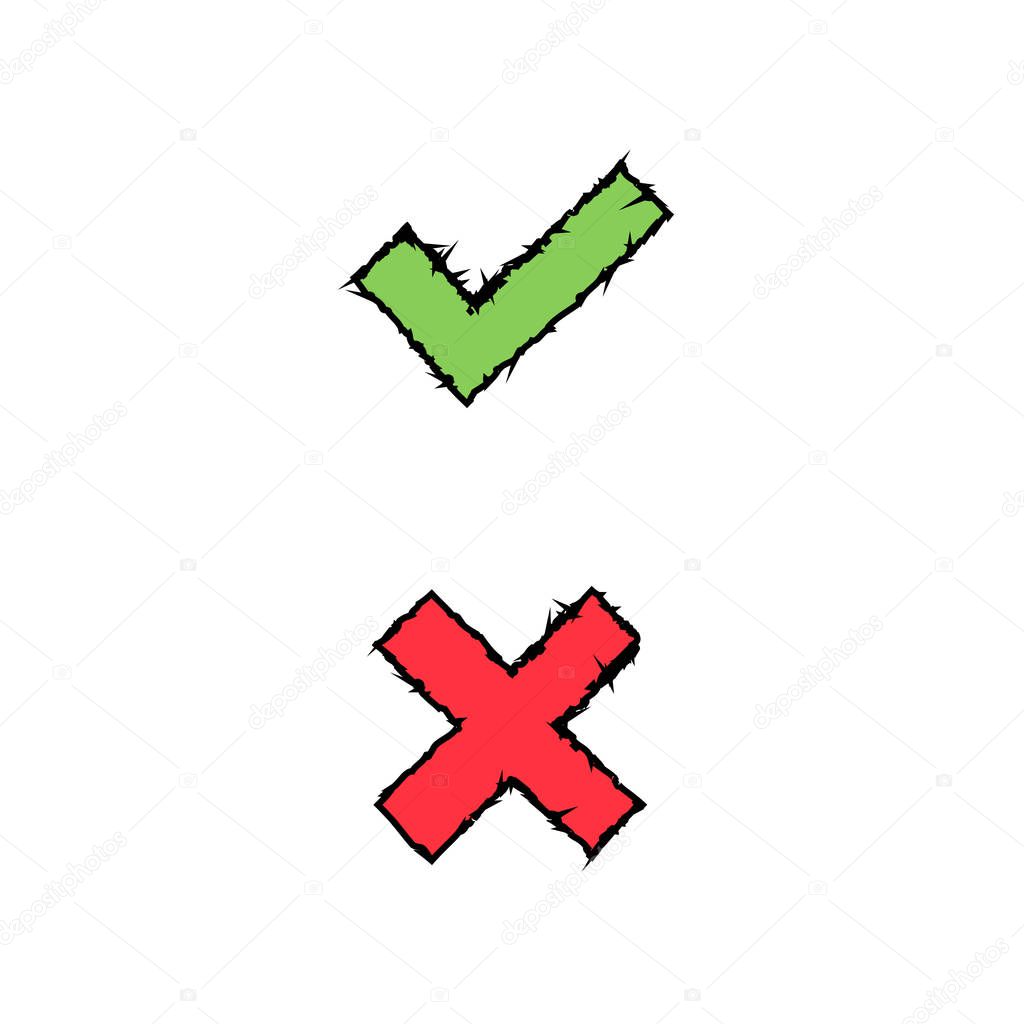 Right and Wrong icon design