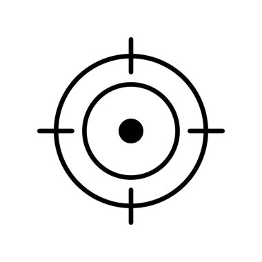 Hedef simge vektör tasarımı izole edildi