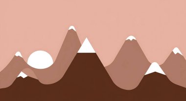 abstract background with mountains, cut, vector