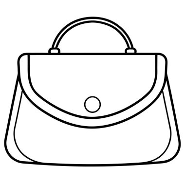 Clutch Purse Line Art Coloring Page